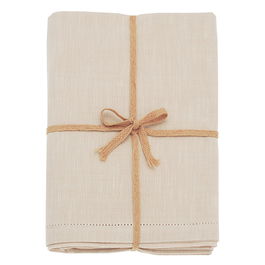 Walton & Co French Limestone Chambray Tablecloth 130x280cm