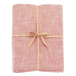 Walton & Co Terracotta Blush Chambray Tablecloth 130x280cm