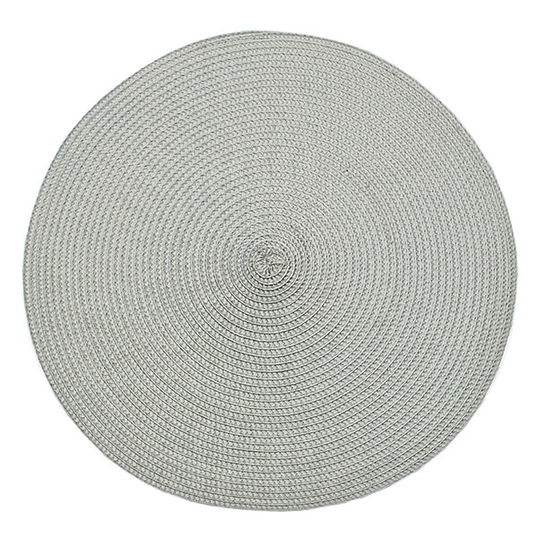 Walton & Co Dove Grey Circular Ribbed Placemat