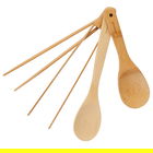 World Of Flavours 4 Piece Bamboo Utensil Set