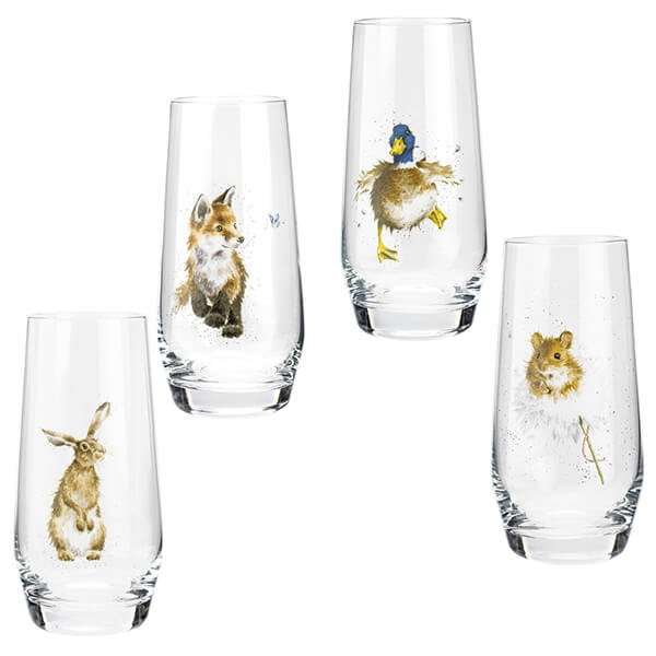 Wrendale Designs Set of 4 Hiball Glasses