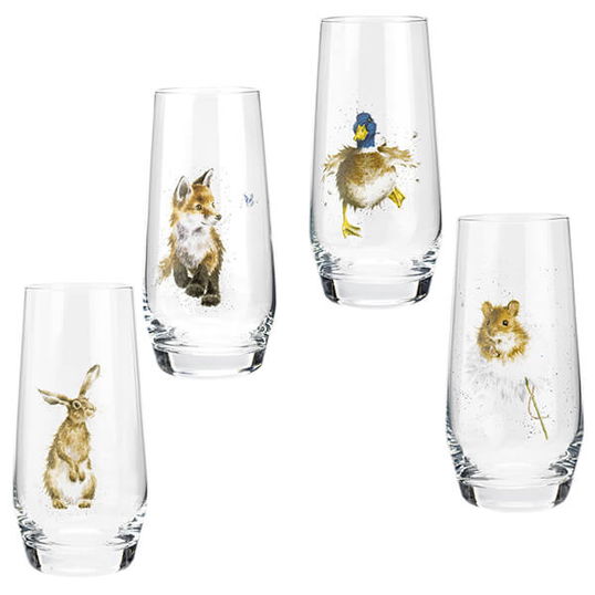 Wrendale Designs Set of 4 Hiball Glasses