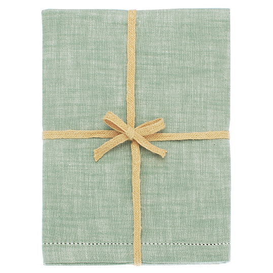 Walton & Co Moss Chambray Tablecloth 130x230cm
