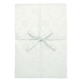 Walton & Co Snowflake Sparkle Silver Tablecloth 140x140cm