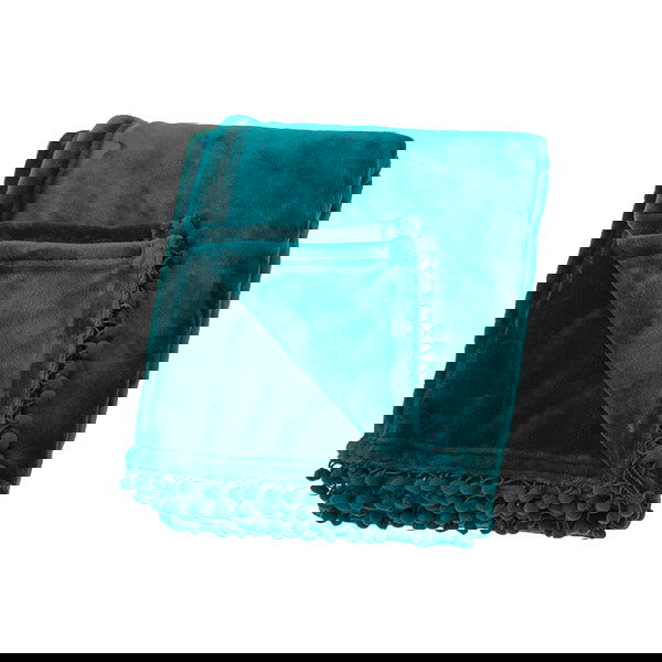 Walton & Co Cashmere Peacock Touch Fleece Throw