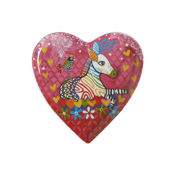 Maxwell & Williams Love Hearts Zig Zag Zeb 15.5cm Ceramic Plate Gift Boxed