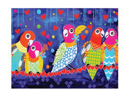 Maxwell & Williams Love Hearts Tea Towel Love Birds