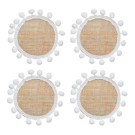 Natural Elements Hessian 15cm Coasters