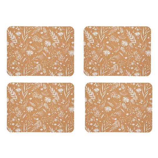 Natural Elements Set of 4 Cork Placemats
