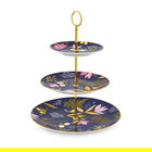 Sara Miller Orchard Navy 3 Tier Cake Stand