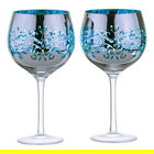 Artland Filigree Gin Glasses Blue Set of 2