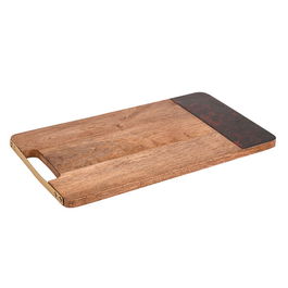 Artesa Rectangular Serving Board with Tortoise Shell Resin Edge