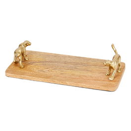 Artesa Rectangular Serving Board with Leopard Handles