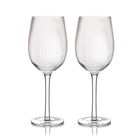 BarCraft Ridged Wine Glasses Set of 2