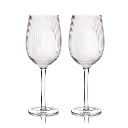 BarCraft Ridged Wine Glasses Set of 2