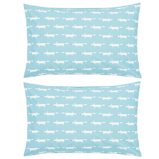Scion Living Mr Fox Standard Pillowcase Pair Teal