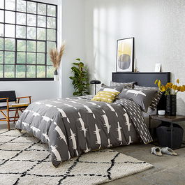 Scion Living Mr Fox Duvet Set King Size Charcoal