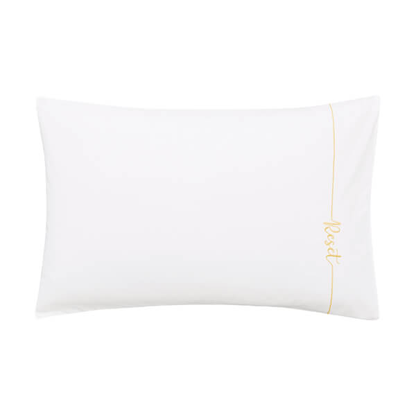 Katie Piper Reset Affirmation Standard Pillowcase Yellow
