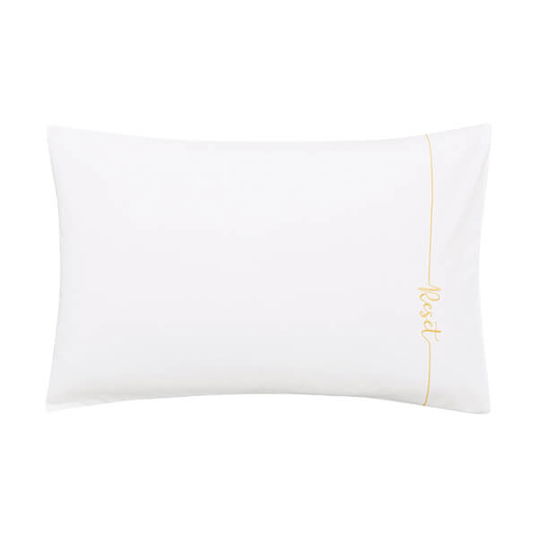 Katie Piper Reset Affirmation Standard Pillowcase Yellow