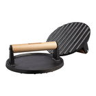 Tramontina Pre-Seasoned 17cm Cast Iron Round Grill Press