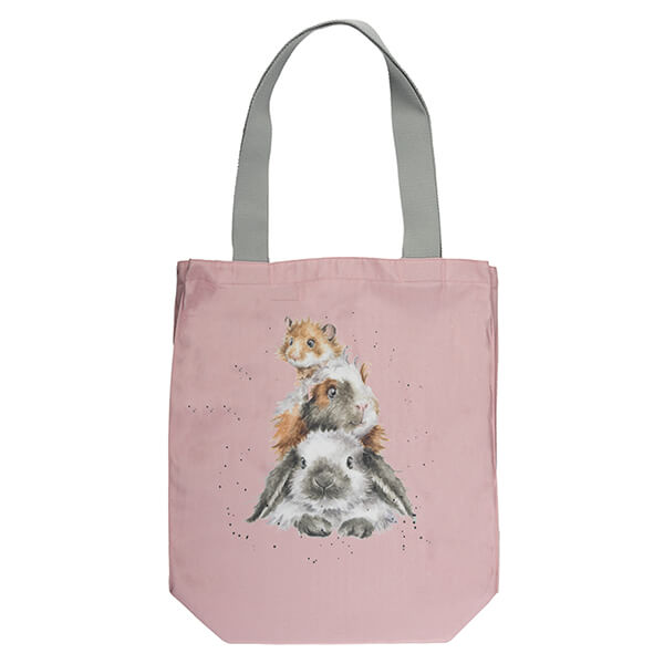 Wrendale Designs Piggy in the Middle Canvas Tote Bag