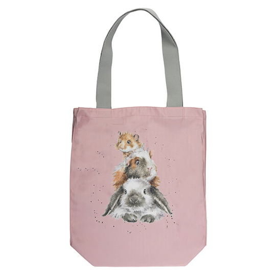 Wrendale Designs Piggy in the Middle Canvas Tote Bag