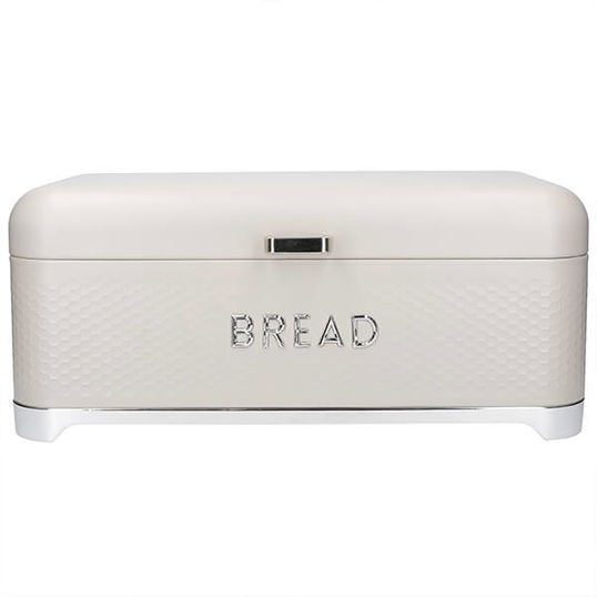 Lovello Textured Latte Cream Bread Bin