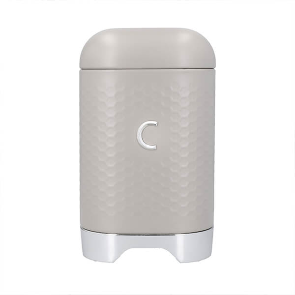 Lovello Textured Latte Cream Coffee Canister