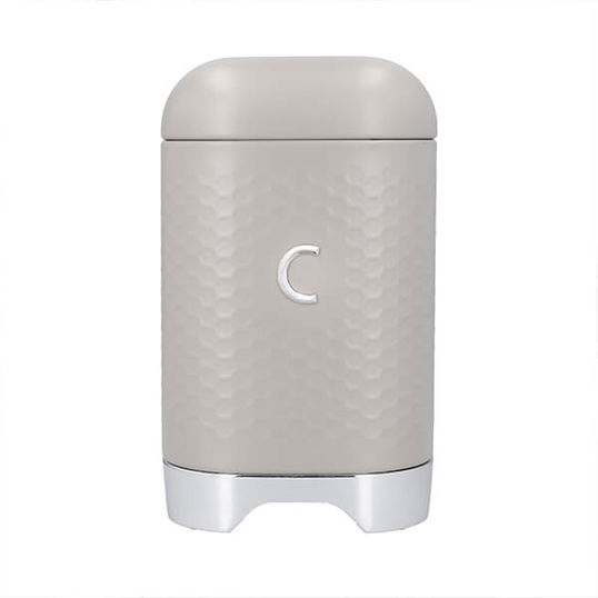 Lovello Textured Latte Cream Coffee Canister
