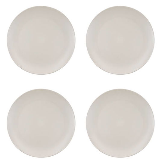 Natural Elements Recycled Plastic Set of 4 Dinner Plates, 25.5cm