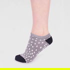 Thought Grey Marle Serena Bamboo Spot Trainer Socks Size 4-7