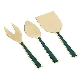 Artesa Enamel Cheese Knife Set Green