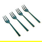 Artesa Enamel Small Serving Forks Set 4 Green