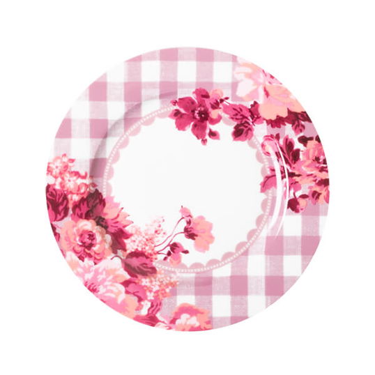 Katie Alice Josie`s Blush Gingham Side Plate