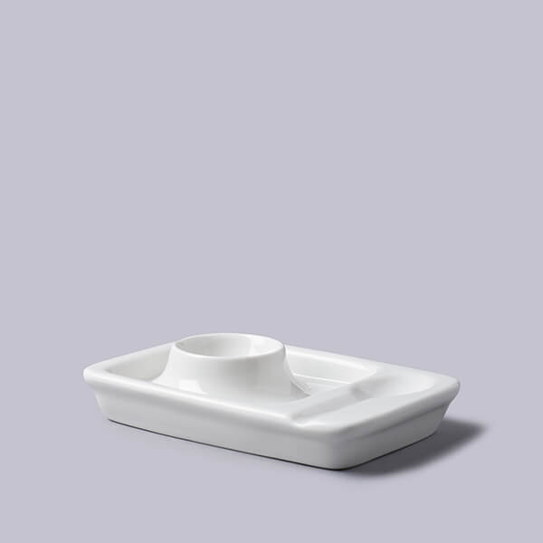 W.M.Bartleet & Sons Egg Plate with Groove for Spoon
