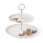 Wrendale Designs 2 Tiered Cake Stand Robin & Bunny