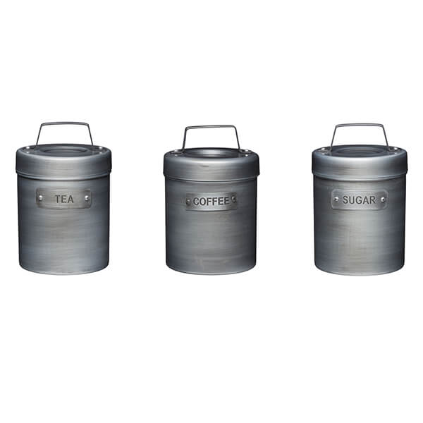 Industrial Kitchen Metal Storage Canister Set