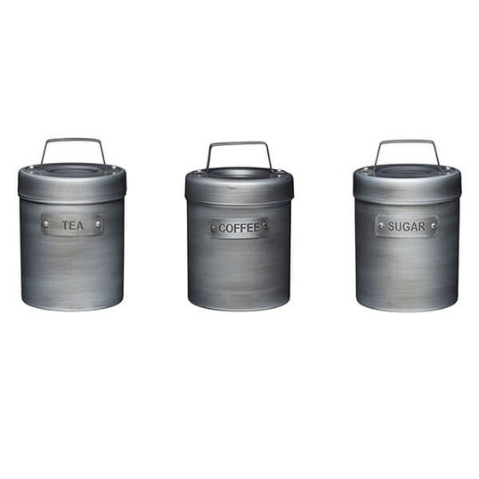Industrial Kitchen Metal Storage Canister Set