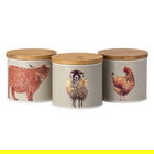 Foxwood Home Country Life Set of 3 Storage Tins