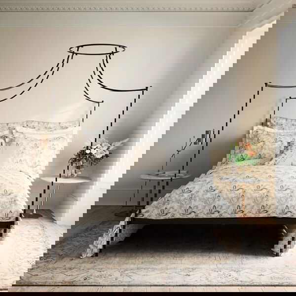 V&A Aarya Duvet Cover King Size Ivory & Slate
