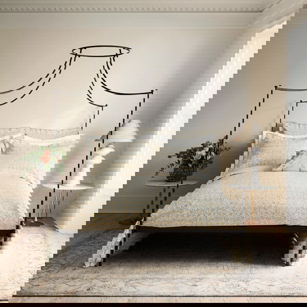 V&A Kerala Duvet Cover Double Soft Ivory & Slate
