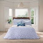 V&A Swanwick Duvet Cover Super King Size Indigo Blue & White