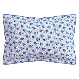 V&A Swanwick Oxford Pillowcase Indigo Blue & White