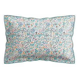 V&A Wildflower Walk Oxford Pillowcase Aqua