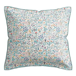 V&A Wildflower Walk Square Oxford Pillowcase Aqua