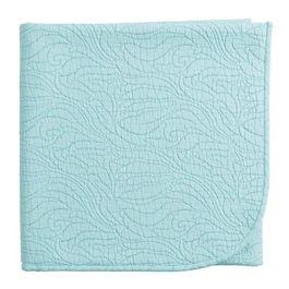 V&A Anselm/Wildflower Walk Throw Aqua