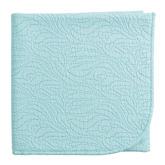 V&A Anselm/Wildflower Walk Throw Aqua
