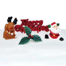 Anniversary House Cheerful Christmas Scene Cake Decorating Kit
