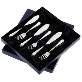 Arthur Price of England Dubarry Sovereign Silver Plate Set of 6 Pairs Of Fish Eaters
