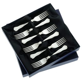 Arthur Price Kings Sovereign Silver Plate Set of 6 Fruit Forks